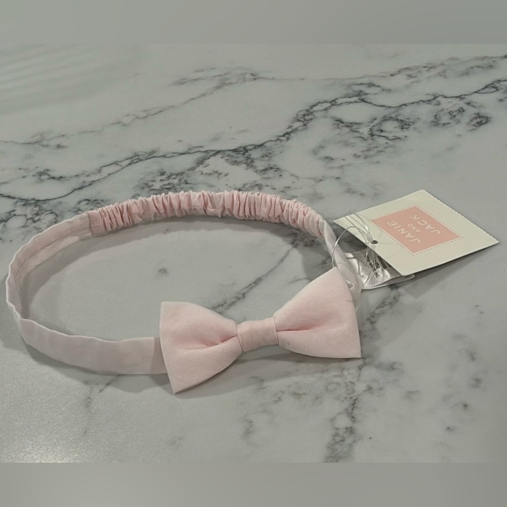 NWT Infant Girls Janie & Jack Pink Headband with Bow, OS